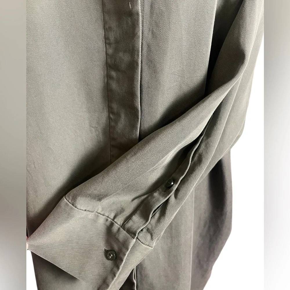 COS Army Green Minimalist Shirt Dress Tunic Size 44 US 12 - Picture 10 of 12